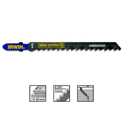 IRWIN Jig saw blades, 5 PK T144D