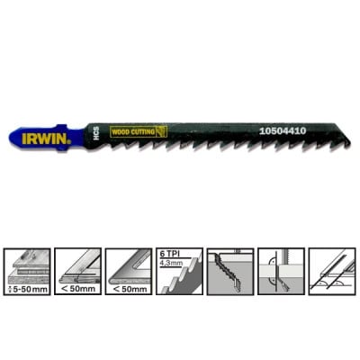 IRWIN Jig saw blades, 5 PK T144DP