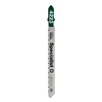 Jig saw blade for wood, clean down cuts