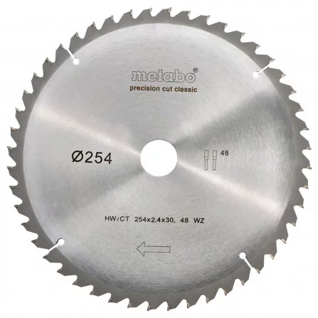 Medienos pjovimo diskas Metabo (628061000), 254 mm, 1 vnt