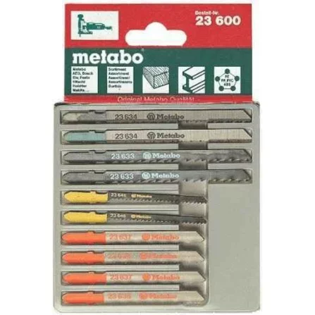 Metabo siaurapjūklio geležčių rinkinys 3, med.+met.+plast. (623600000), 10 vnt.